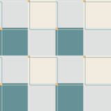 Blokken behang kinderkamer jongenskamer tienerkamer blauw teal