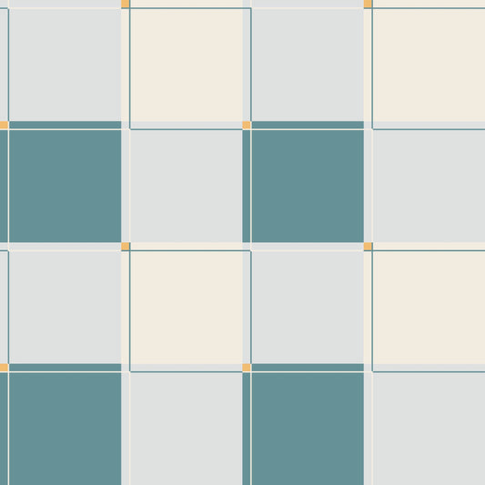 Blokken behang kinderkamer jongenskamer tienerkamer blauw teal