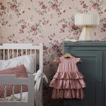 Borastapeter nomi kinderbehang rozen bloemenbehang roze 7484
