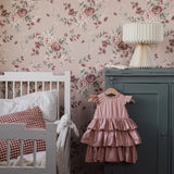 Borastapeter nomi kinderbehang rozen bloemenbehang roze 7484