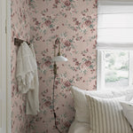 Borastapeter nomi kinderbehang rozen bloemenbehang roze 7484
