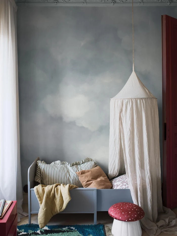 Sky mural van Borastapeter wolken behang voor neutrale kinderkamer en babykamer 9559W