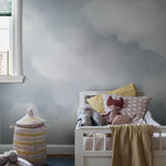 Sky mural van Borastapeter wolken behang voor neutrale kinderkamer en babykamer 9559W