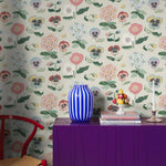 Borastapeter Astrid Wilson bloemen behang voor de kinderkamer Posy, beige