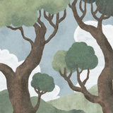 borastapeter in the forest behang kinderkamer groen bos behang