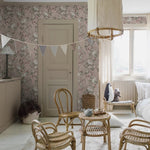 Borastapeter kinderbehang bosdieren behang roze konijnen eekhoorns Magic Forest 7476 roze