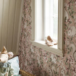 Borastapeter kinderbehang bosdieren behang roze konijnen eekhoorns Magic Forest 7476 roze