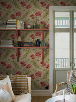 Vallmo behang Borastapeter jubileum bloemen behang voor meisjeskamer en babykamer 8090