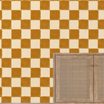 Checkmate geblokt behang voor kinderkamer en tienerkamer bruin beige creative lab amsterdam