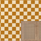 Checkmate geblokt behang voor kinderkamer en tienerkamer bruin beige creative lab amsterdam