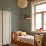 Dekornik Classy Stars Blue sterrenbehang jongenskamer meisjeskamer neutrale kinderkamer babykamer blauw