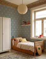 Dekornik Classy Stars Blue sterrenbehang jongenskamer meisjeskamer neutrale kinderkamer babykamer blauw