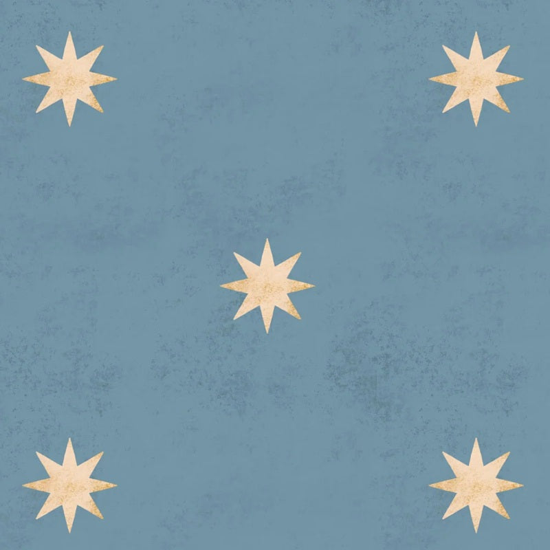 Dekornik Classy Stars Blue sterrenbehang jongenskamer meisjeskamer neutrale kinderkamer babykamer blauw