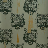 Studio Lisa Bengtsson behang voor de kinderkamer tienerkamer Coco Tiger tijgerbehang groen