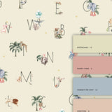 Creative Lab Amsterdam ABC mural behang voor de kinderkamer alfabet offwhite