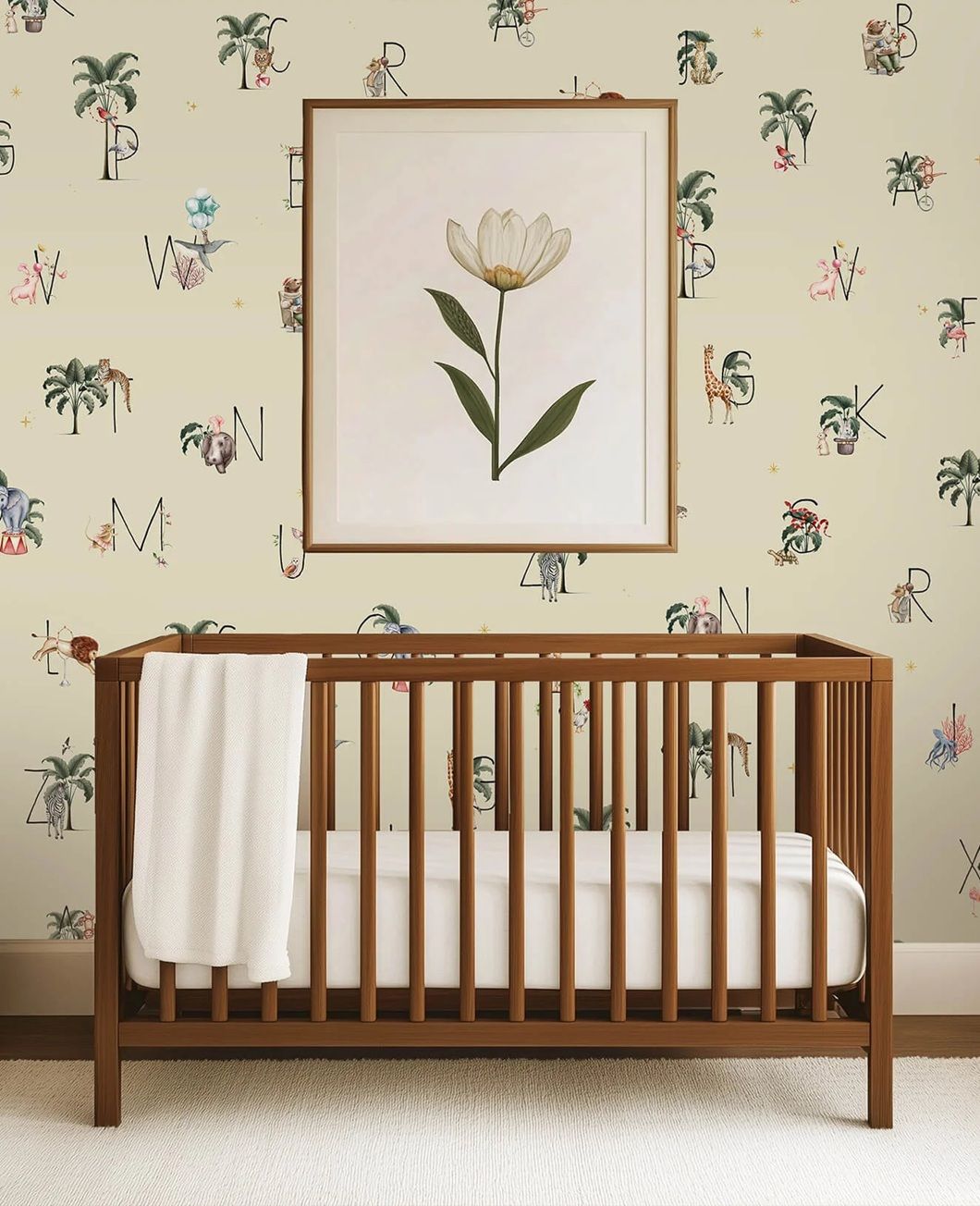 Creative Lab Amsterdam ABC mural behang voor de kinderkamer alfabet offwhite