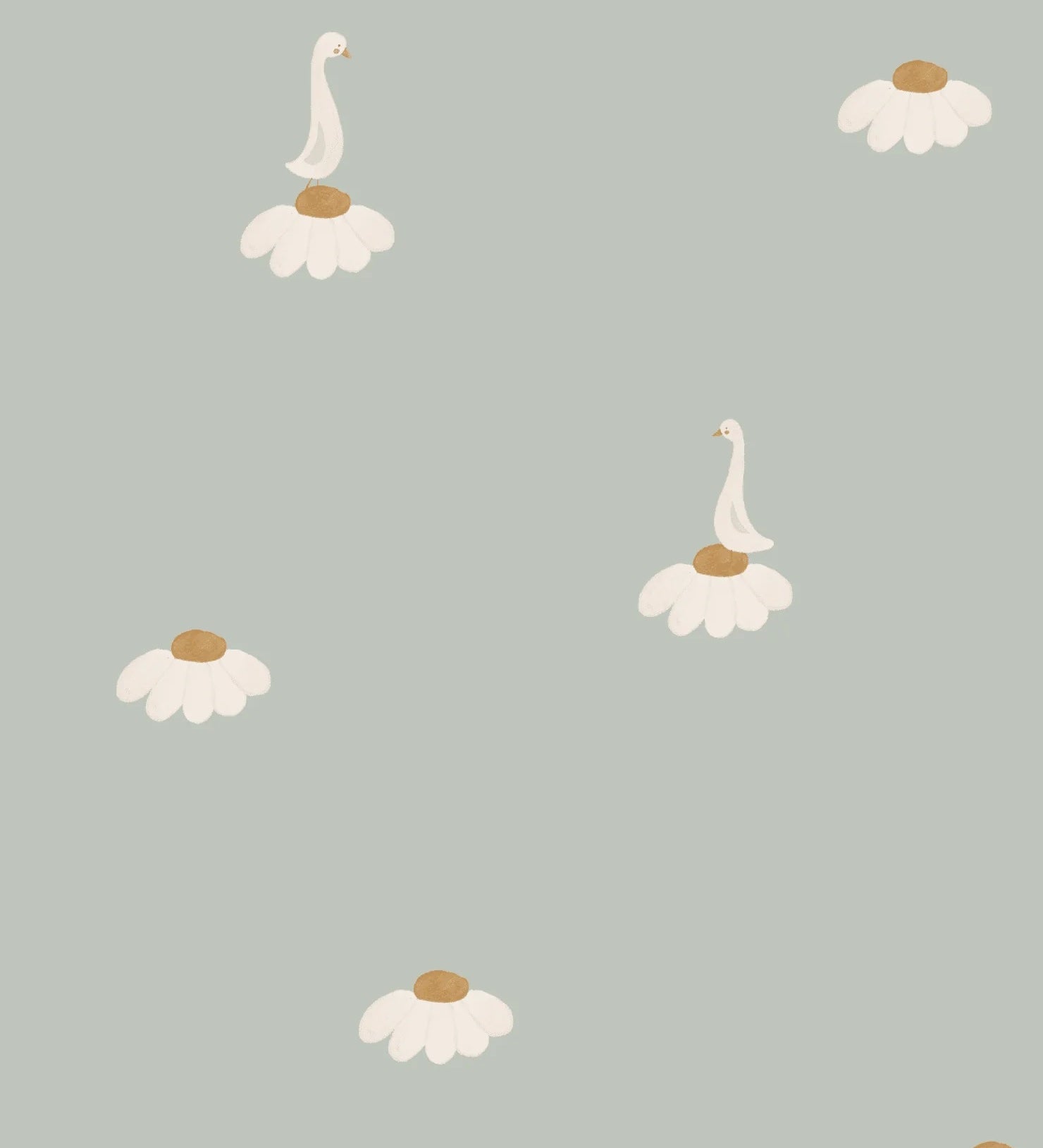 Creative Lab Amsterdam behang voor de kinderkamer Camomile light groen