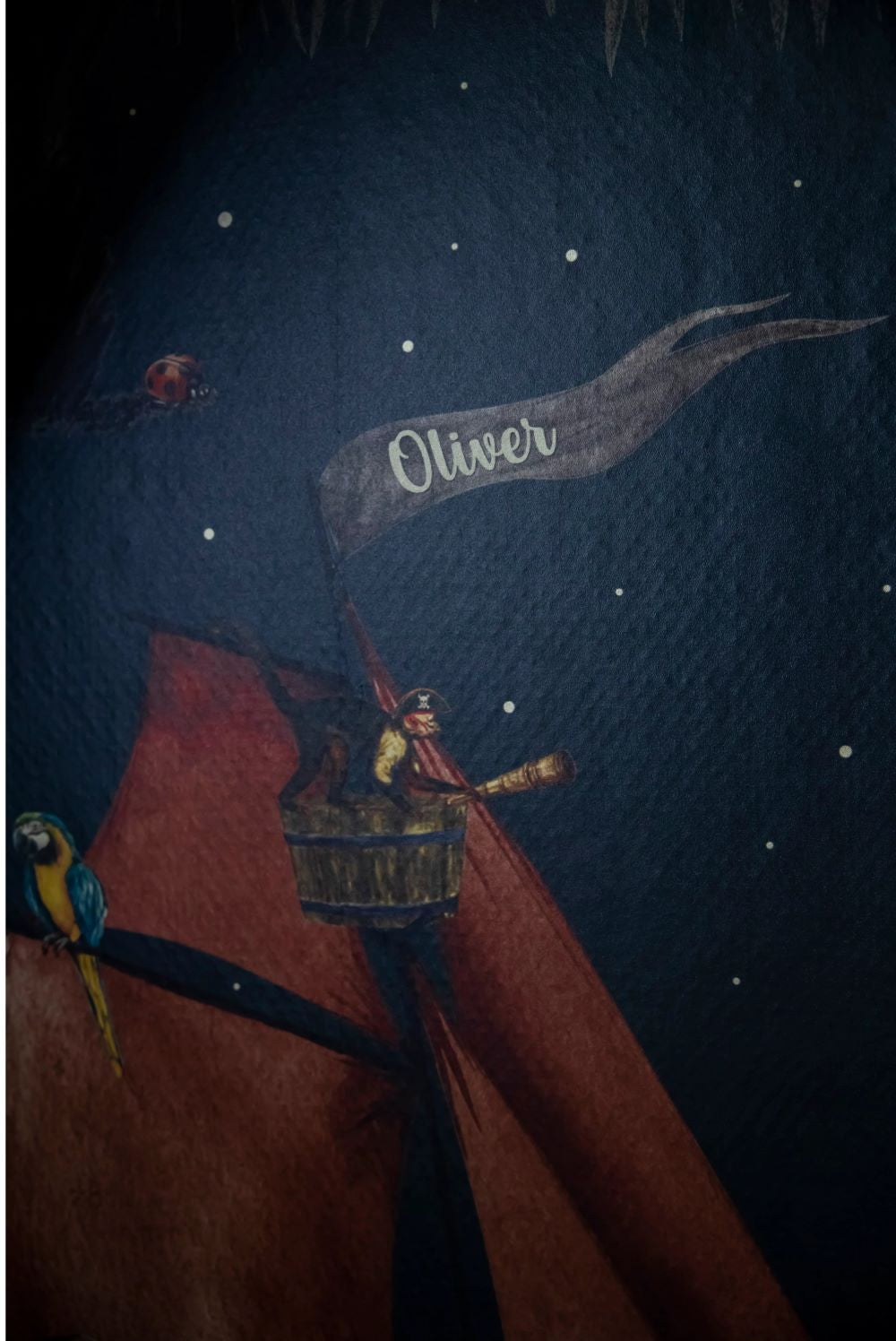 Creative Lab Amsterdam behang voor de kinderkamer Oliver Teddy donkerblauw