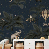 Creative Lab Amsterdam behang voor de kinderkamer Oliver Teddy donkerblauw