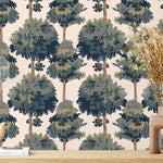 Days of Bloom Tapestry Tree bomen behang voor de kinderkamer groen