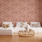Days of Bloom behang voor de kinderkamer Proud Birds terra roze