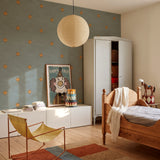 Dekornik Classic Sun Blue zonnen behang jongenskamer meisjeskamer neutrale kinderkamer babykamer blauw