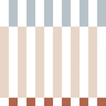 Dekornik Nostalgia gestreept behang voor de kinderkamer beige blauw