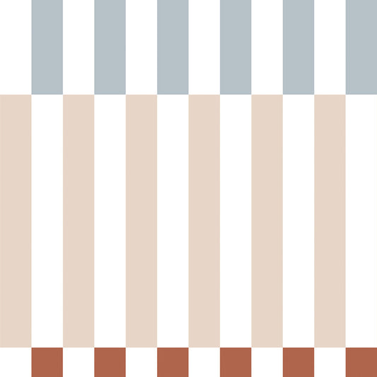 Dekornik Nostalgia gestreept behang voor de kinderkamer beige blauw