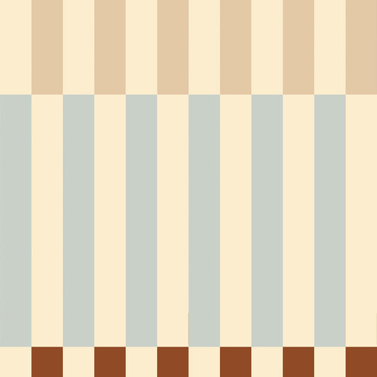 Dekornik gestreept behang voor de jongenskamer beige blauw nostalgia