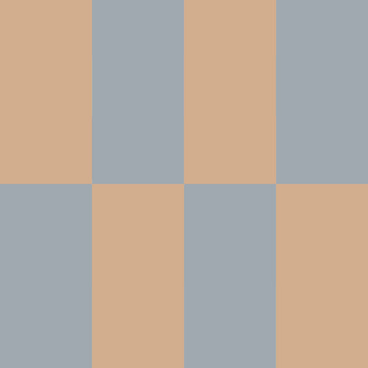 Dekornik gestreept behang upside down blauw beige jongenskamer neutrale kinderkamer.