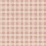 Dekornik geruit behang mini meisjeskamer en babykamer roze en creme