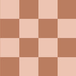 Days of bloom behang geruit checkmate bruin/roze