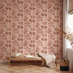 Days of Bloom Rose Garden vintage bloemen behang voor de meisjeskamer.