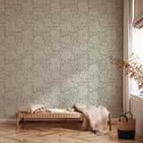 Days of Bloom behang styled flowers bloemenbehang voor de kinderkamer groen