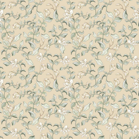 Dekornik Dreamy Lilies Bush Beige bloemenbehang