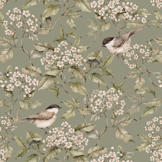 Dekornik Wallpaper Birds - Beige