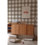 Dekornik Wallpaper Checkered Check Classic - Brown