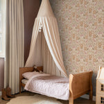ESTAhome behang voor kinderkamer bloemen en vogels art nouveau 139567 beige