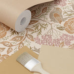 ESTAhome behang voor kinderkamer bloemen en vogels art nouveau 139567 beige