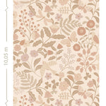 ESTAhome bloemen en vogels behang voor de meisjeskamer en babyamer. Beige en zachtroze 139868