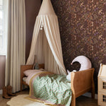ESTAhome bloemen en vogels behang meisjeskamer babykamer groen bruin paars 131467