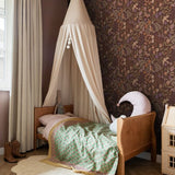 ESTAhome bloemen en vogels behang meisjeskamer babykamer groen bruin paars 131467