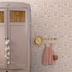 ESTAhome bloemen en vogels behang kinderkamer beige zand lila 139829