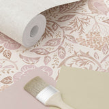 ESTAhome bloemen en vogels behang kinderkamer beige zand lila 139829
