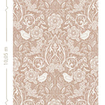 ESTAhome bloemen en vogels behang kinderkamer nude roze 139324