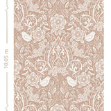ESTAhome bloemen en vogels behang kinderkamer nude roze 139324
