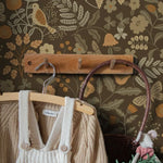 ESTAhome bloemen en vogels behang meisjeskamer babykamer groen bruin oker  131466