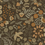 ESTAhome bloemen en vogels behang meisjeskamer babykamer groen bruin oker  131466