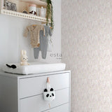 ESTAhome bloemenbehang kinderkamer lila roze 139531