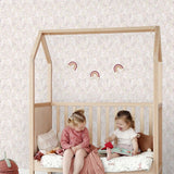 ESTAhome bloemenbehang kinderkamer lila roze 139531